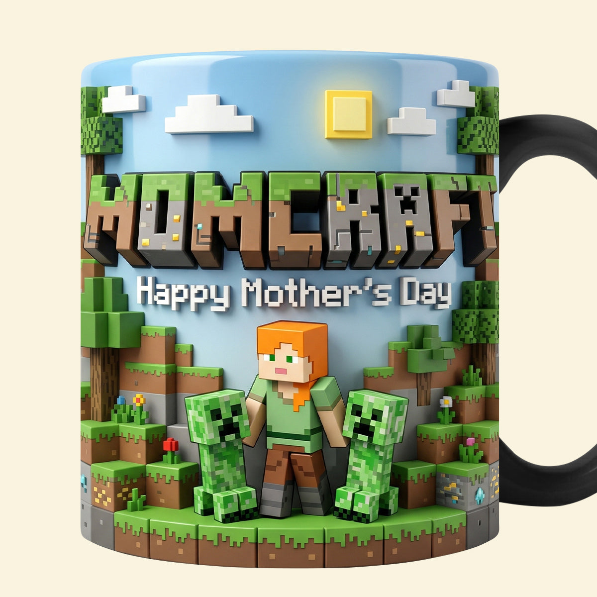 Pixel Mom & Mini Crew Magic Mug - Personalized Gifts For Mothers 01natn110426-Homacus