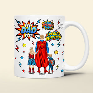Personalized Gifts For Dad Coffee Mug Father's Day Super Dad And Kids 052ACQN200325PA-Homacus