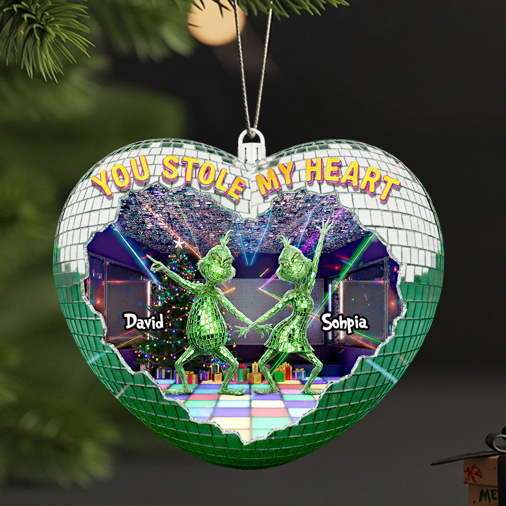 Couple Disco Christmas Ornament Personalized Gifts For Couple 02TGDT120925-Homacus