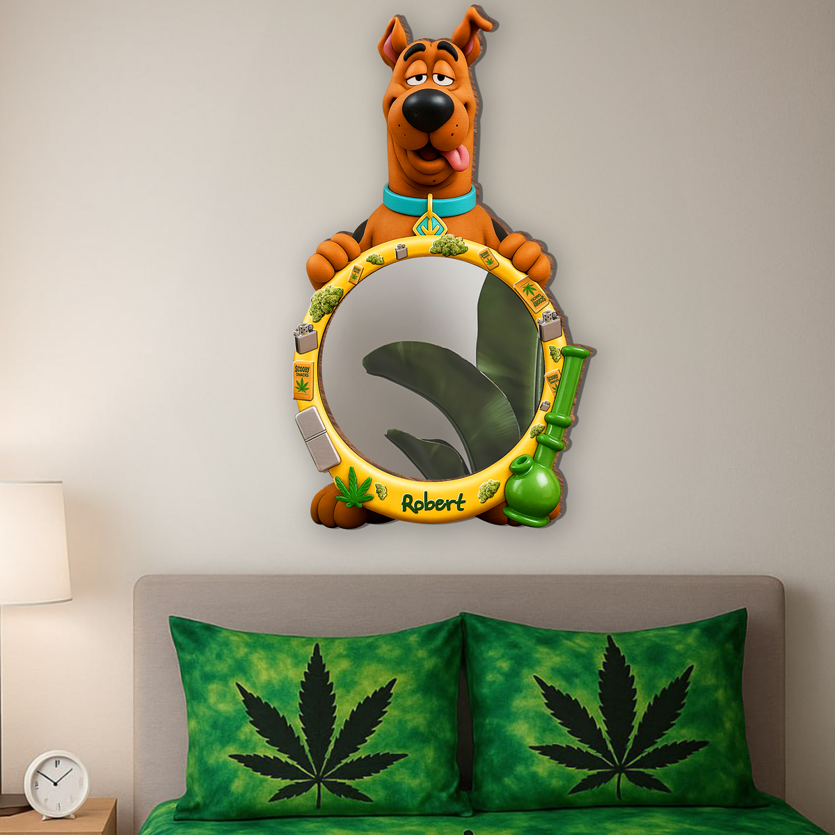 Chill-Time Buddy Personalized Wall Hanging Mirror Gifts For Stoner Fans 04TOLU220725-Homacus
