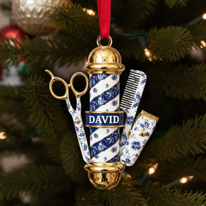 Barber's Essentials Ornament - Personalized Gifts For Barber 01PGLU111025-Homacus
