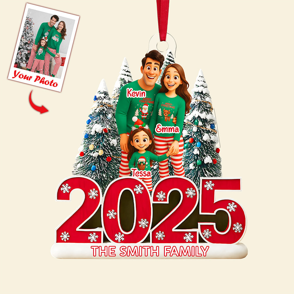 Cartoon Family Ornament - Custom Photo Gifts For Family 01tota300825-Homacus