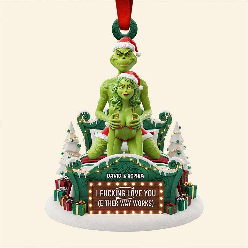 Funny Couple Christmas Ornament Personalized Gifts For Couple 03OHDT271025-Homacus
