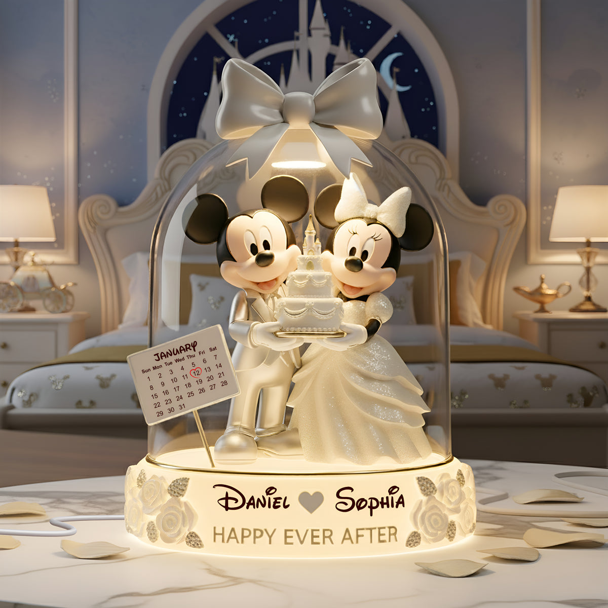 Wedding Couple Acrylic Light Box - Personalized Gifts For Couples 09pglu051225-Homacus