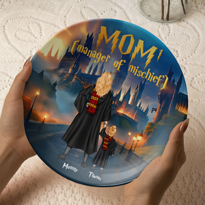 Personalized Decor Gifts For Mom Ceramic Round Plate 02ohpu080425tm-Homacus