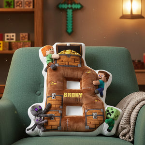 Pixel Adventure Alphabet Custom Shaped Pillow - Personalized Gifts For Kid 02tgta151225-Homacus