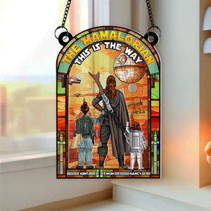 Personalized Gifts For Mom Suncatcher, Outer Space Planet Stained Glass Artwork 05qhpu130225hg-Homacus