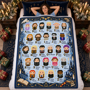 Fantasy Alphabet Blanket - Personalized Gifts For Christmas Blanket 02NAQN221026-Homacus