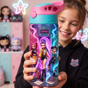 Fantasy Girl 12oz Colorful Kid Tumbler Personalized Back To School Gift 02HALU270726