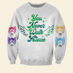 Personalized Gifts For Mom Heaven Shirt 01hutn240225 You Never Walk Alone-Homacus