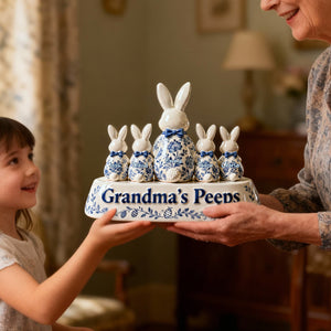 Toile de jouy Grandma Peeps Acrylic Plaque - Personalized Gifts For Easter Day Grandma Plaque 06NALU290126-Homacus