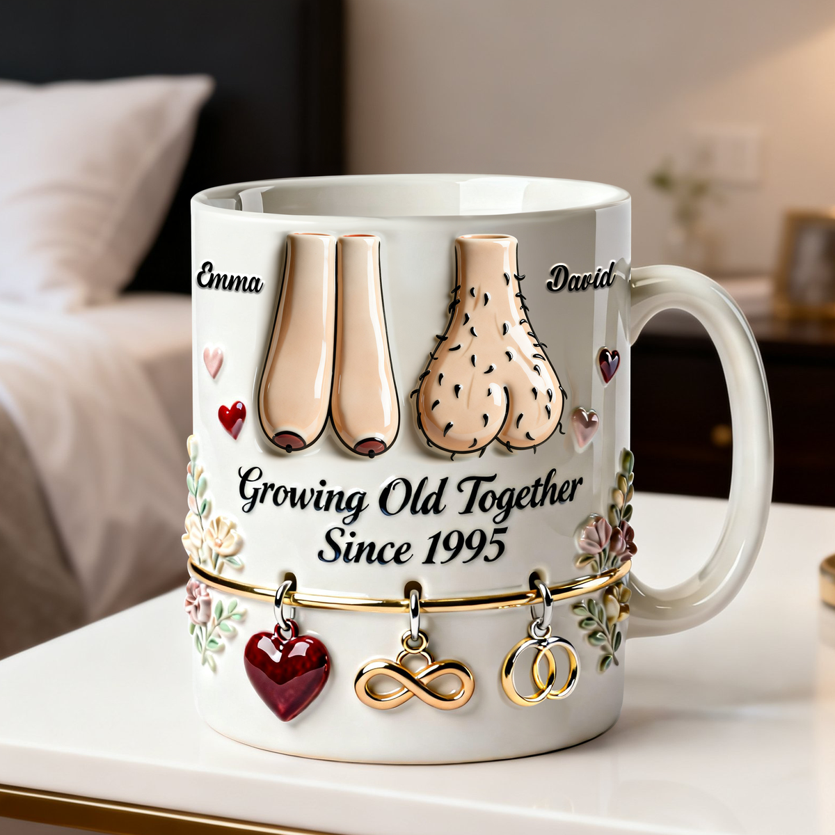 Growing Old Together Couples Coffee Mug - Personalized Gift For Couples 02NALU060126-Homacus
