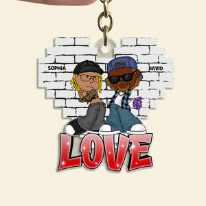 Personalized Gifts For Couple Keychain 05totn030125hg-Homacus