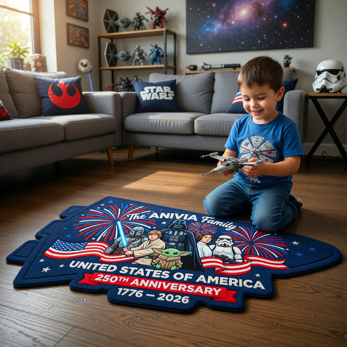 Legend Warriors - Celebrating USA 250th Anniversary Custom Shaped Doormat - Personalized Gifts For Family 01paqn300426-Homacus