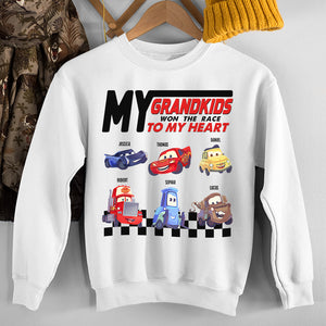 Personalized Gifts For Grandma Shirt My Grandkids Won The Race To My Heart 01QHDT010224 LMQN-Homacus