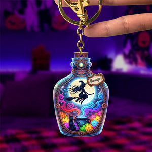 Mystical Witch Flying Keychain - Personalized Gifts For Witch Lovers 06pgqn160725-Homacus