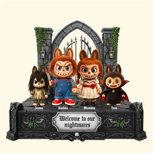 Creepy Family Halloween Acrylic Plaque Personalized Gifts For Fans 02NATN050825-Homacus
