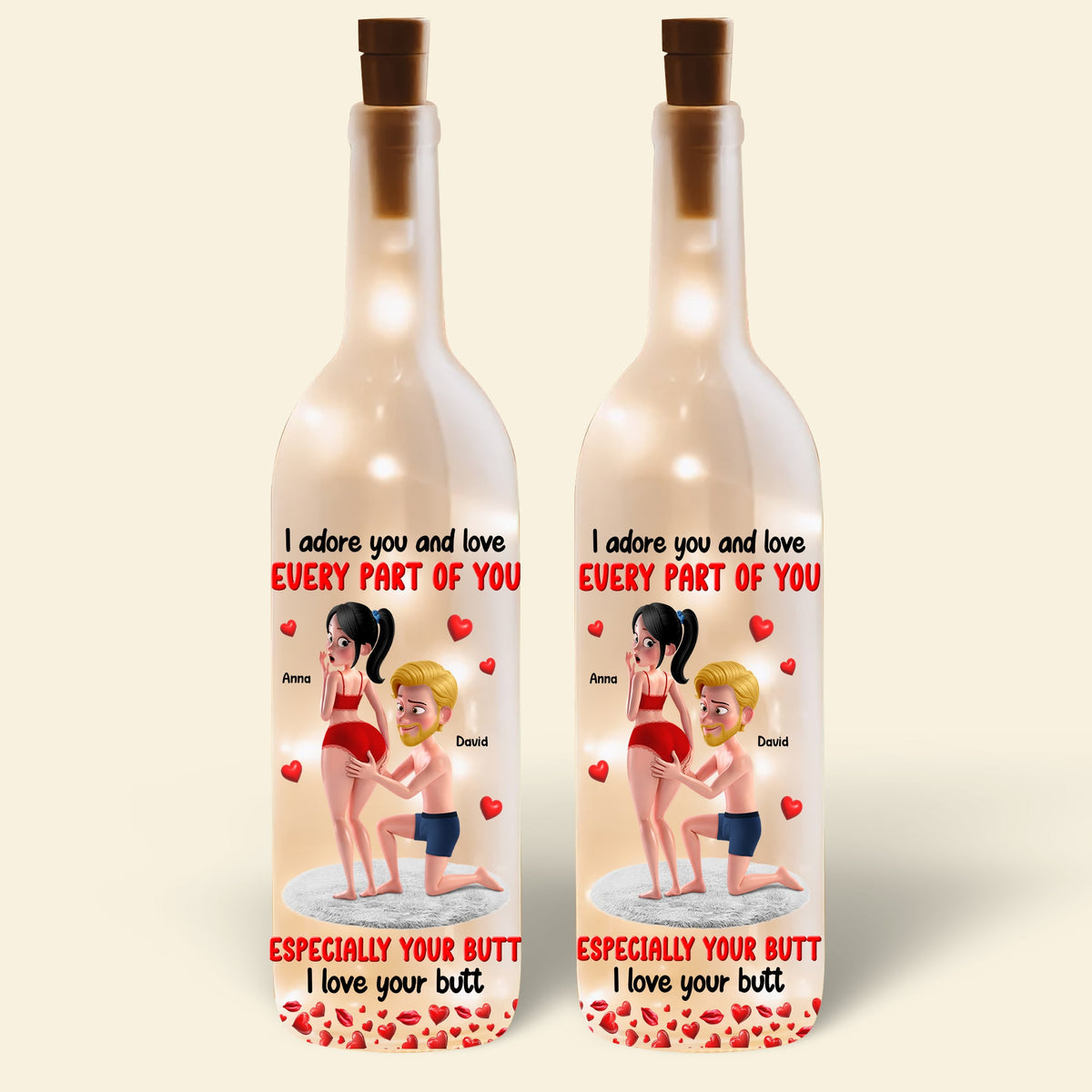 Personalized Funny Gifts For Couple Bottle Lamp I Love Every Part Of You 03natn150725hg-Homacus