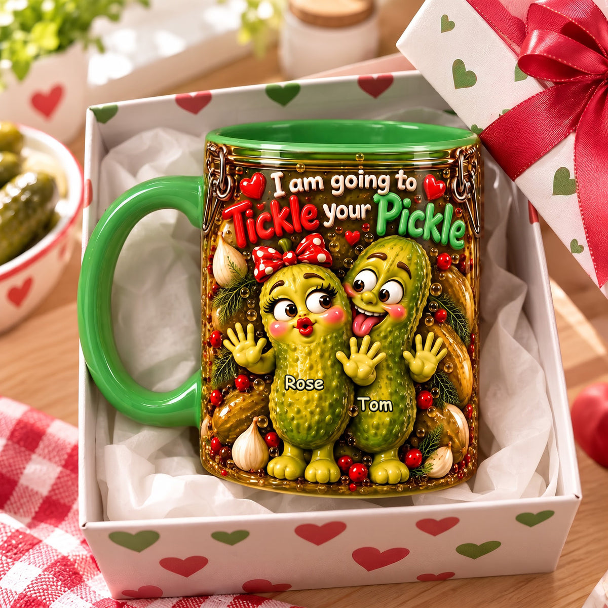 Naughty Pickle Couple Accent Mug - Personalized Christmas Gifts For Couples 04nalu261026-Homacus