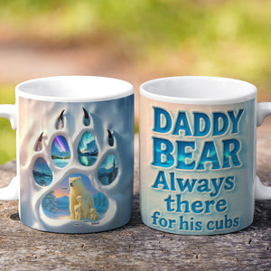 Ice Bear Dad Footprint Coffee Mug - Personalized Gifts For Dad 02qhqn190525-Homacus