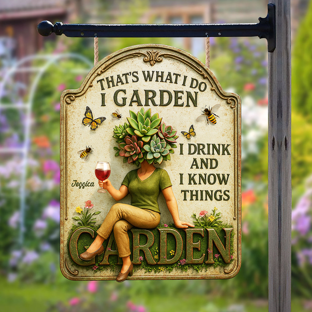 Garden Girl Cut Metal Sign - Personalized Gifts For Garden Lovers 03naqn300525-Homacus