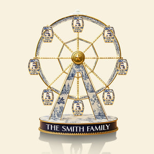 Personalized Gifts For Christmas, Snowman Family Toile De Jouy Acrylic Plaque 02tota011025-Homacus