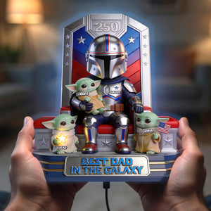 Best Dad In The Galaxy Light Box Personalized Gifts For Dad 04PGTN280426-Homacus
