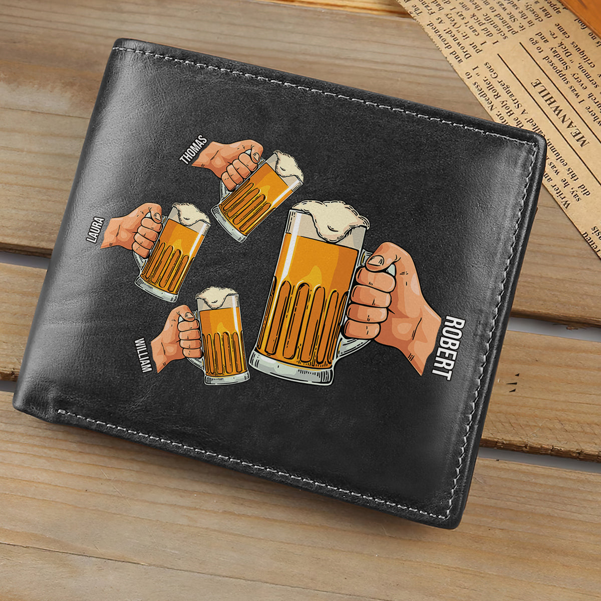 Personalized Gifts For Dad PU Leather Wallet 02OHPU030624-Homacus