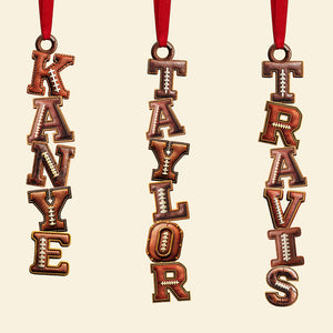 American Football Alphabet Acrylic Ornament, Personalized Christmas Gifts 02huta251025-Homacus