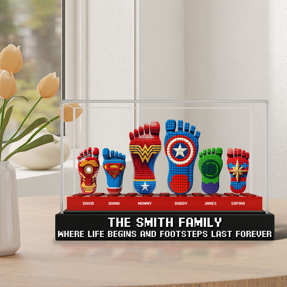 Super Foot Family Acrylic Plaque Personalized Gifts For Family 01OHQN240525-Homacus