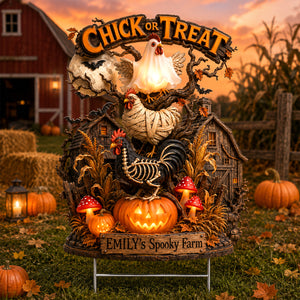 Spooky Farm Halloween Chick Yard Sign - Personalized Gifts For Halloween 071padh120826-Homacus