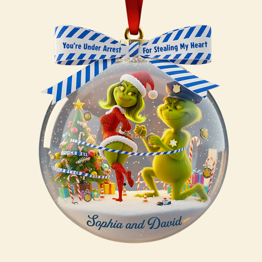 Christmas Love Under Arrest - Personalized Gifts For Couple Ornament 06TGDT300925-Homacus