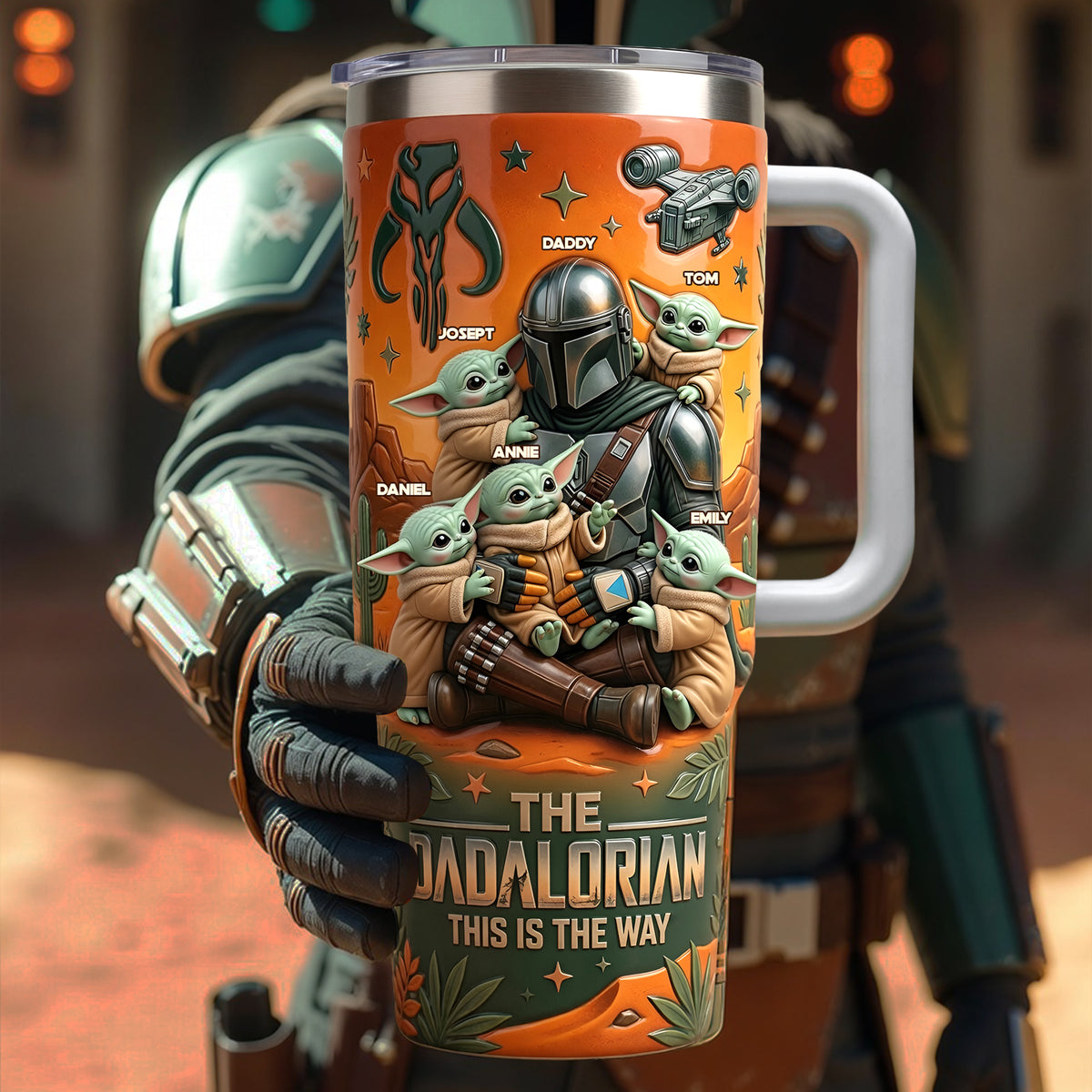 The Best Warrior Dad And Kids Tumbler - Personalized Gifts For Dads 03tylu010526-Homacus