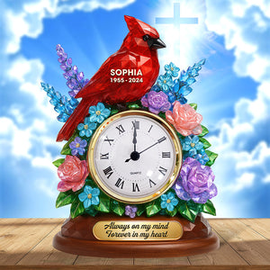 Memorial Desk Clock Plaque - Personalized Gifts For Heaven 05naqn280525-Homacus