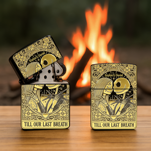 You and Me, Till Our Last Breath - Skeleton Couple Lighter - Personalized Gift For Couple-Homacus