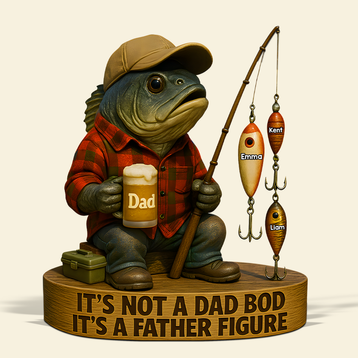 Fishing Dad Acrylic Plaque - Personalized Gift For Dad 03XQPU020525-Homacus