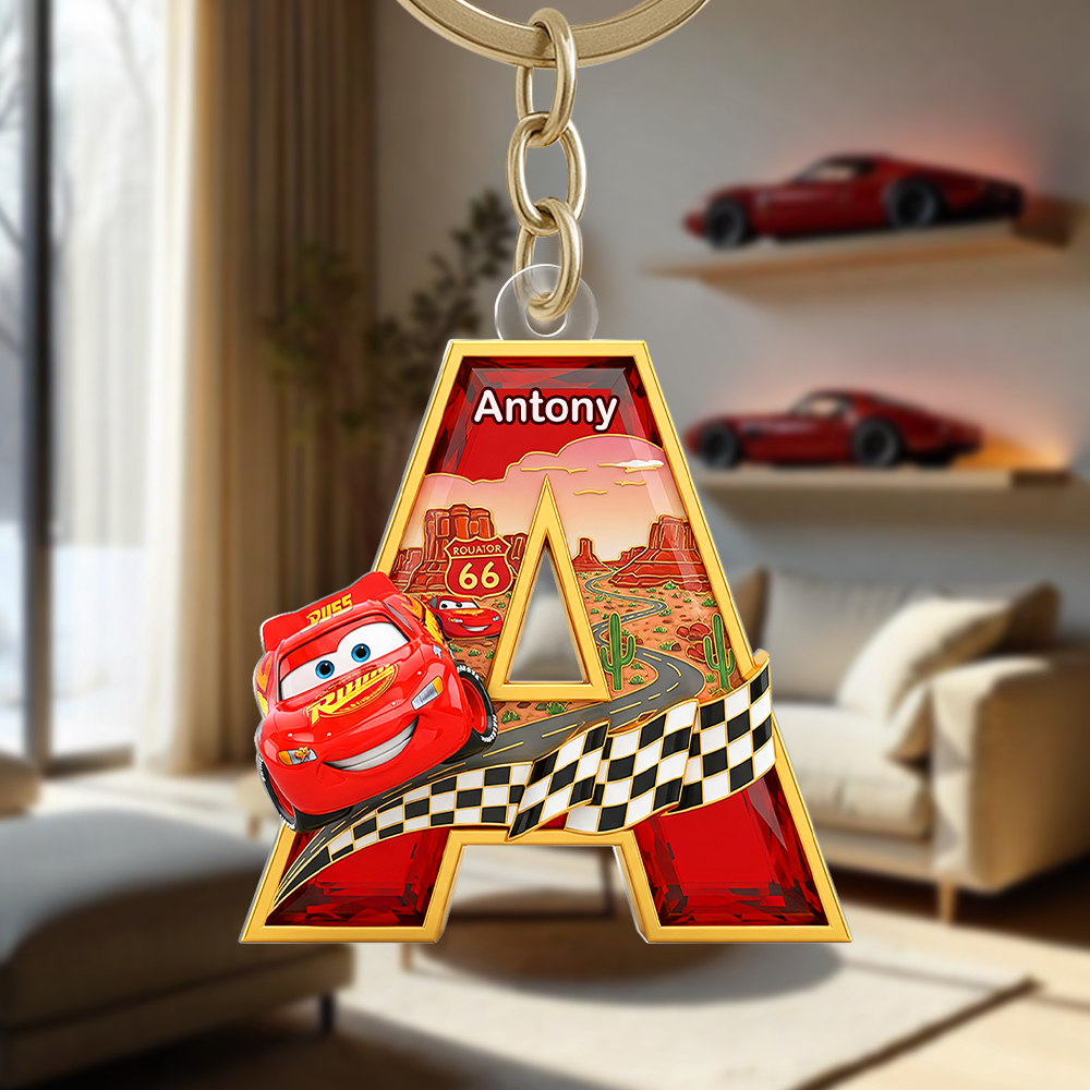 Car Keychain - Personalized Gifts For Cartoon Lover 02OHPU010725-Homacus