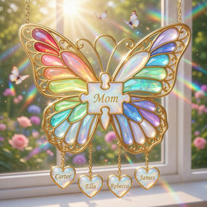 Butterfly Mom Suncatcher Ornament - Personalized Gifts For Mother's Day 01nalu170326-Homacus