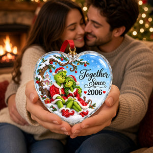 Romantic Couple Together Christmas Ornament - Personalized Gifts For Couple 06tylu081026-Homacus