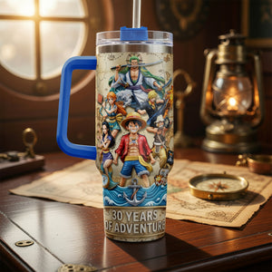 30 Years Of Adventure Tumbler With Handle - Personalized Gifts For Anime Lover 01toqn160626-Homacus
