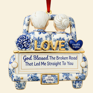 Eternal Journey of Love Christmas Ornament Personalized Gifts For Couple 04TODT161025-Homacus