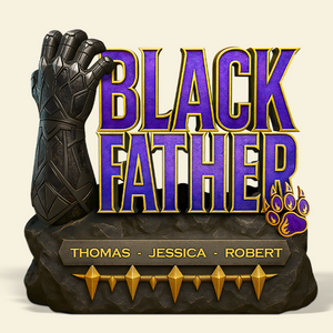 Black Father Plaque - Personalized Gifts For Dad 01hupu080525-Homacus
