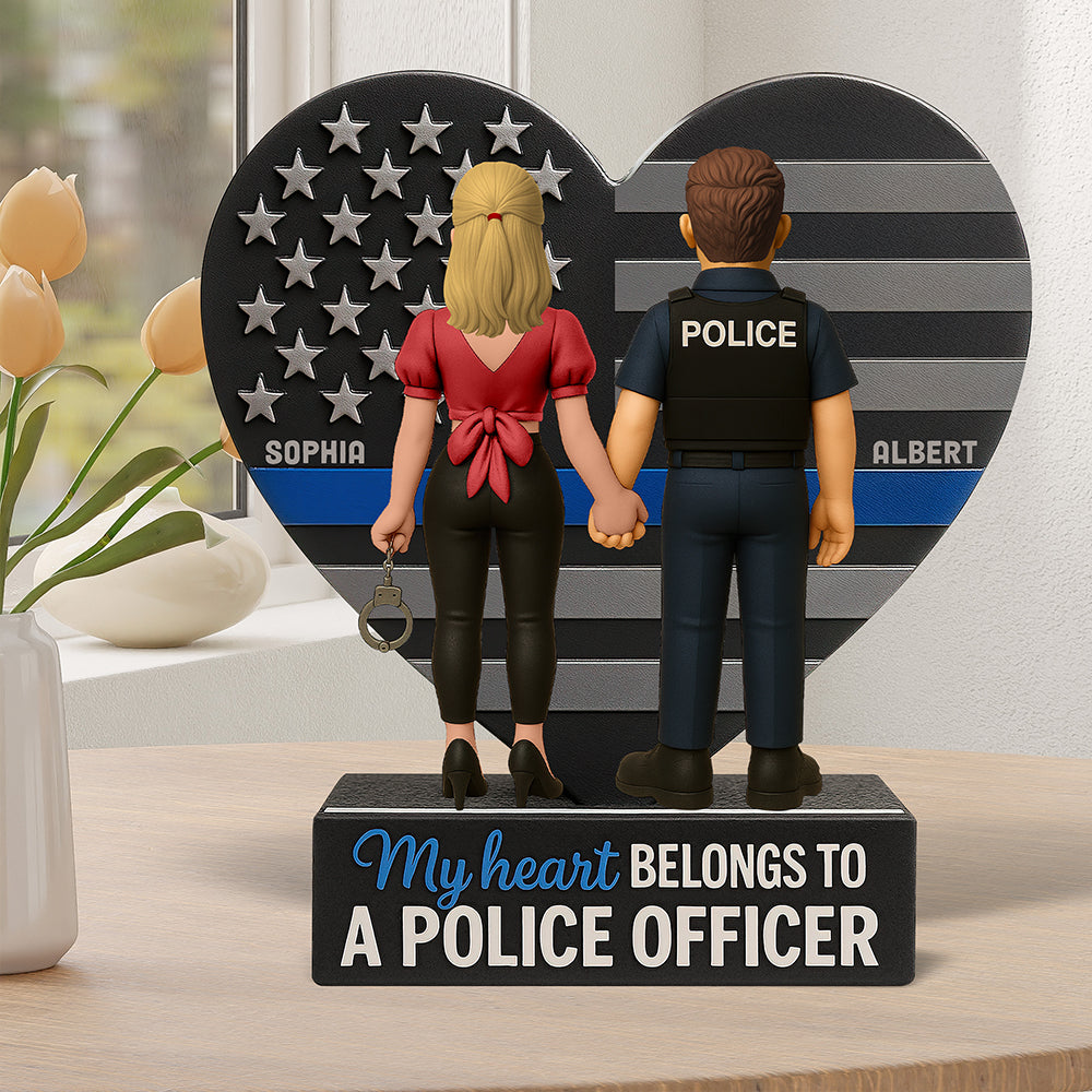 Police Couple Acrylic Plaque Personalized Gifts For Couple 01TOQN020625-Homacus