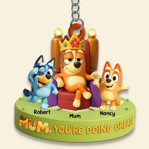 Personalized Gifts For Mom Keychain, Queen Mom 03QHDT080425-Homacus