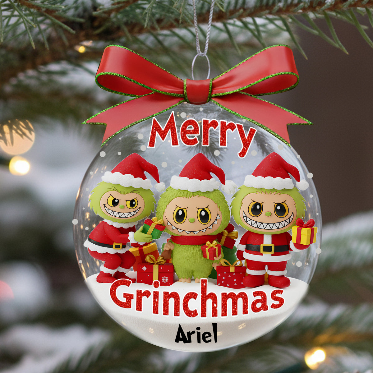 Cute Xmas Monster Personalized Gifts For Chrismas Ornament 01pglu270925-Homacus