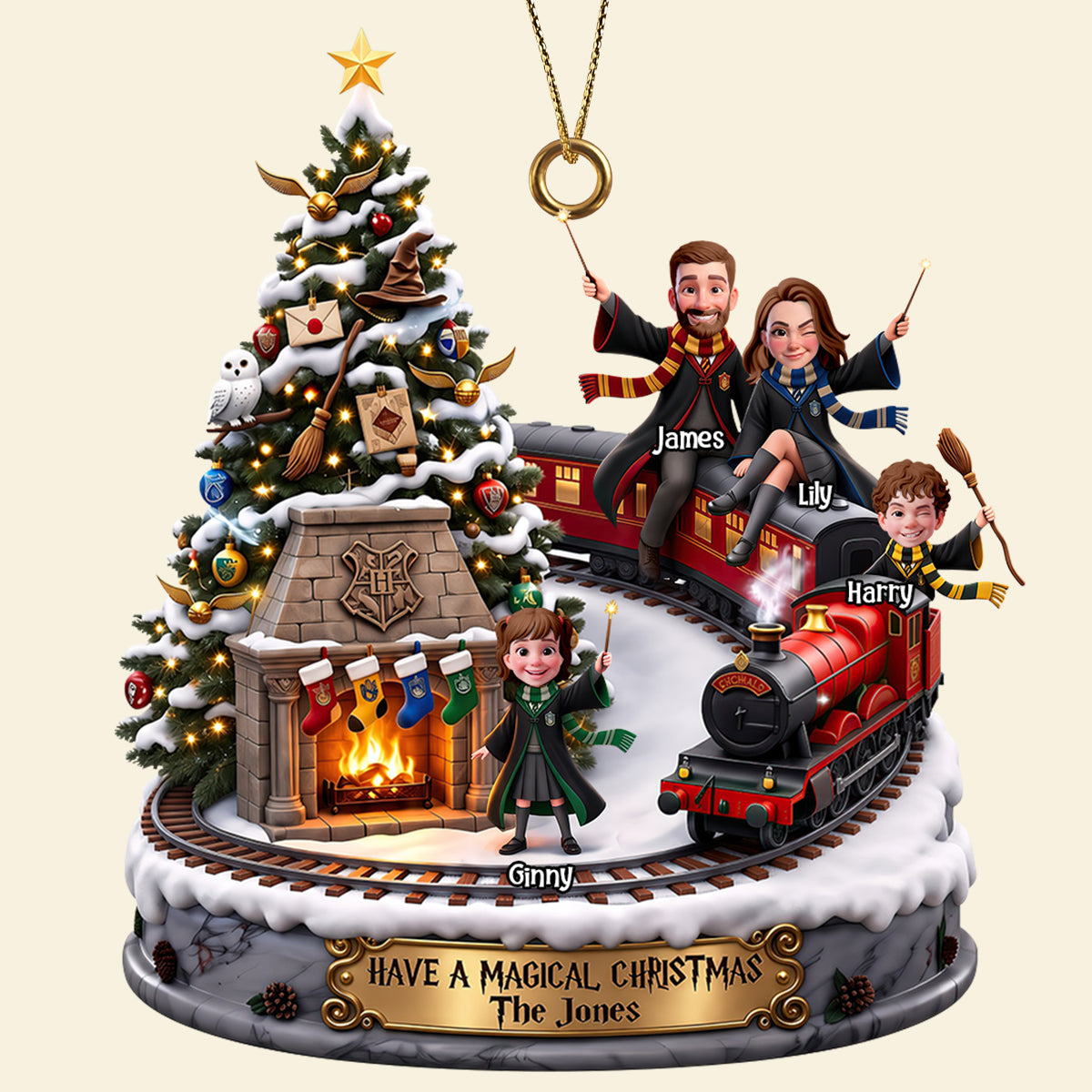 Spellbound Family Acrylic Ornament - Personalized Christmas Gifts For Family 03QHDT010926