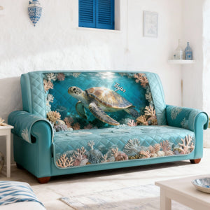 Sea Turtle Quilted Sofa Cover - Personalized Gifts 05KILU050226-Homacus