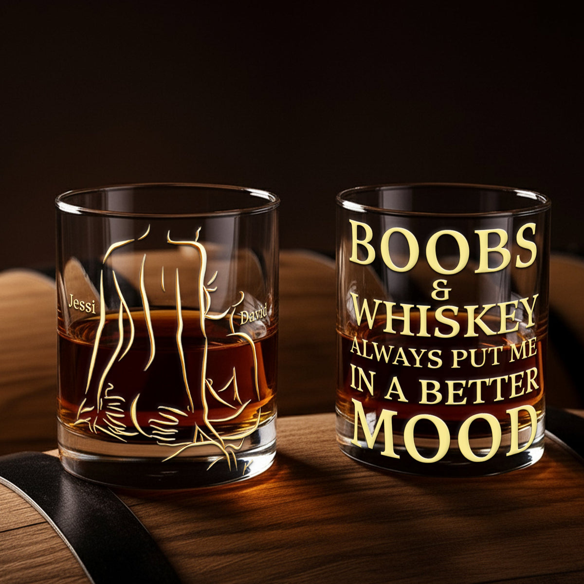 The Best Mood Round Glass - Personalized Gifts For Couples 03NALU221125-Homacus