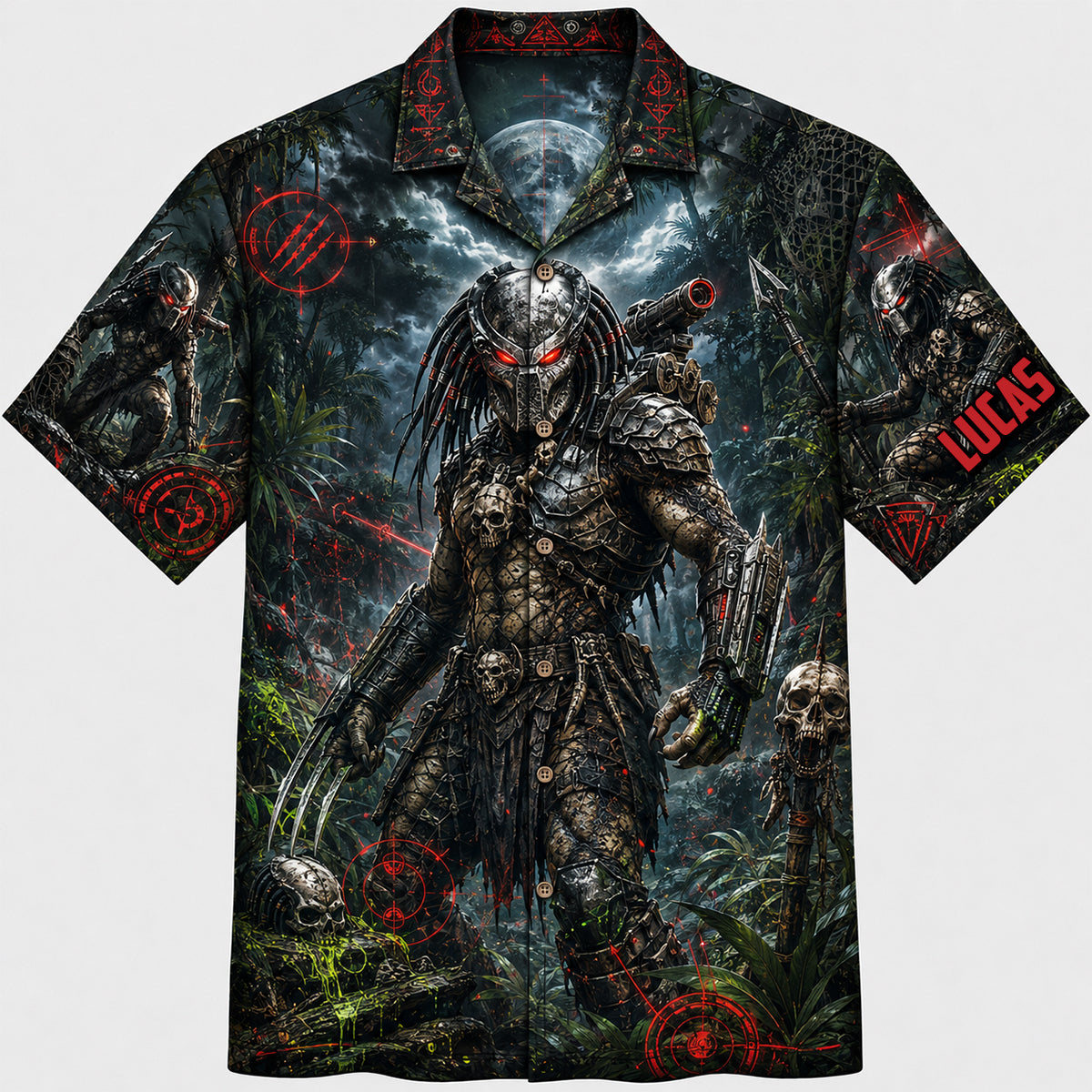 Alien Hunter Hawaiian Shirt - Personalized Gifts 03natn290626-Homacus
