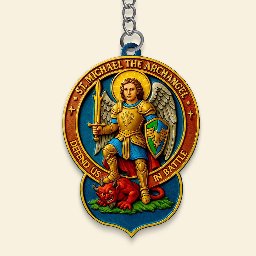 Sacred Warrior St. Michael the Archangel Keychain 06HUDT290525-Homacus